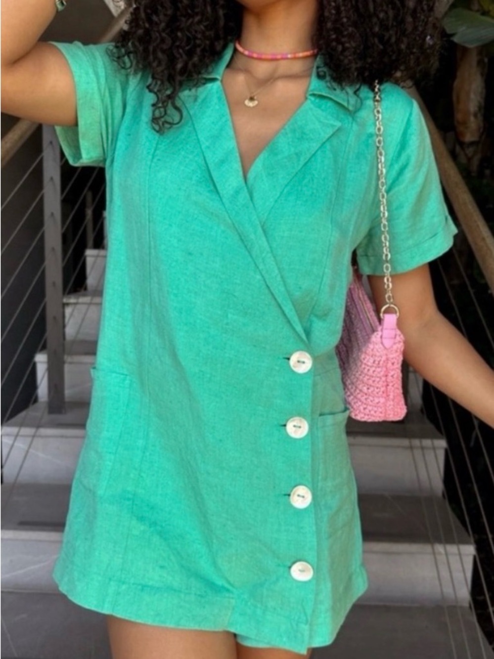 Show Me Your Mumu Bicoastal Blazer Romper XS